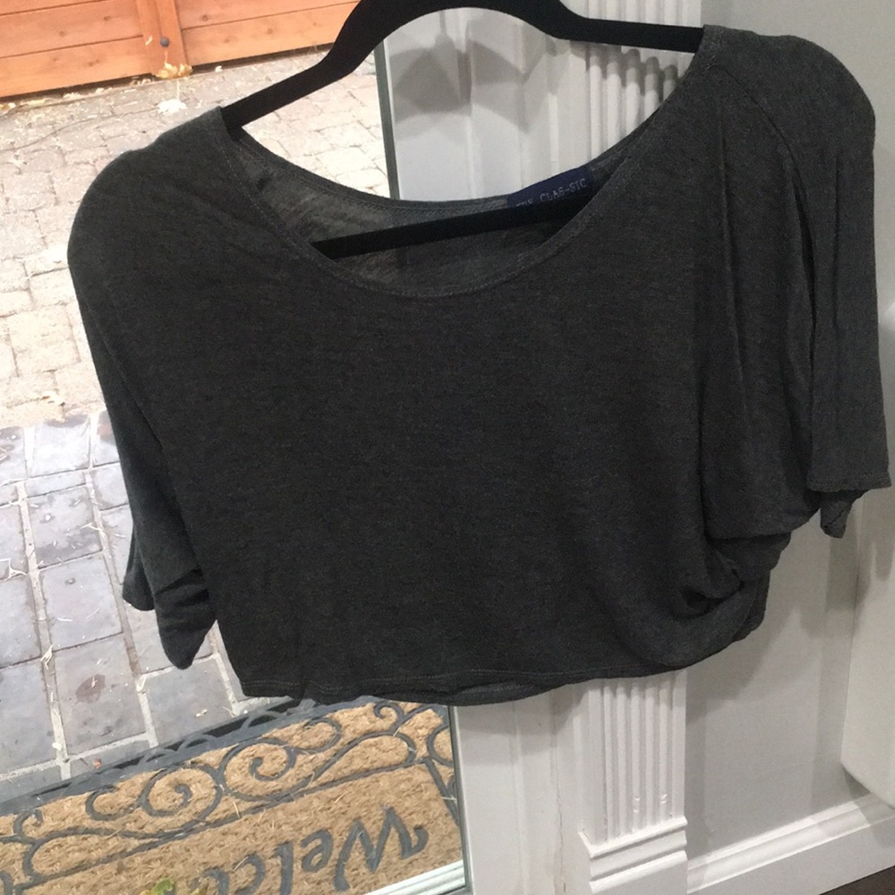 Grey crop top